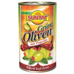 BAKTAT Biberli Yesil Zeytin 24x400ml150g