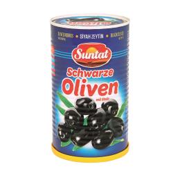 SUNTAT Cekirdekli Siyah Zeytin 6x1250ml750g Tnk.