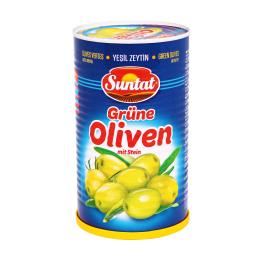 SUNTAT Cekirdekli Yesil Zeytin 6x1250ml750g Tnk.