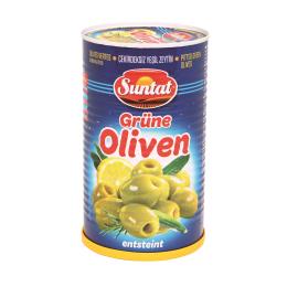 SUNTAT Cekirdeksiz Yesil Zeytin 6x1250ml500g Tnk.