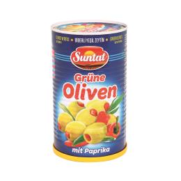 SUNTAT Biberli Yesil Zeytin 6x1250ml750g Tnk.